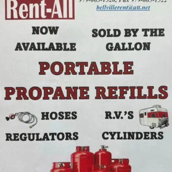 Portable propane refills available