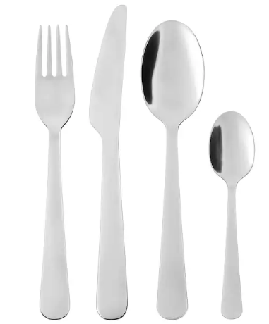 Silverware set fork knife spoons