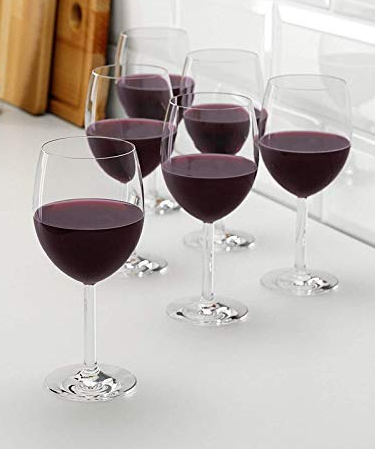 Wine glasses filled with wine