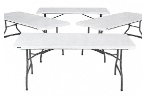 Rectangular folding tables rental