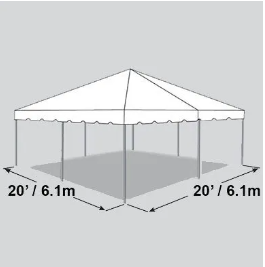 20x20 white party tent