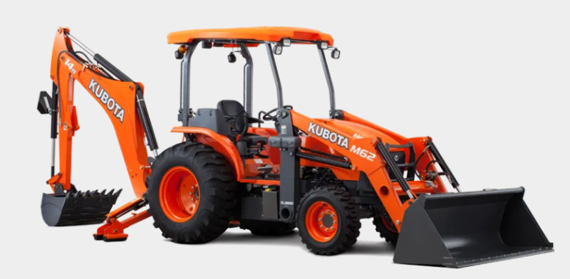 Kubota M62 backhoe loader rental