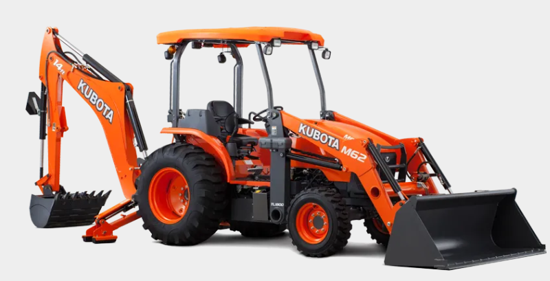 Kubota M62 backhoe loader rental