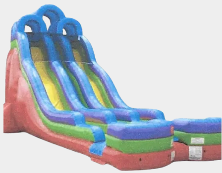 Inflatable dual lane water slide