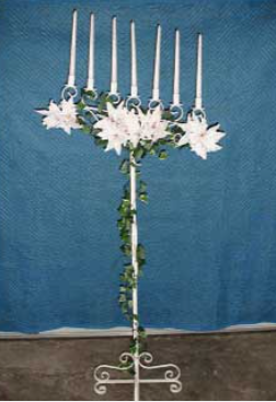 Wedding candelabra with flowers