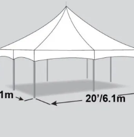 20x20 white rental tent