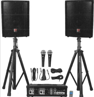 Sound system with microphones rental