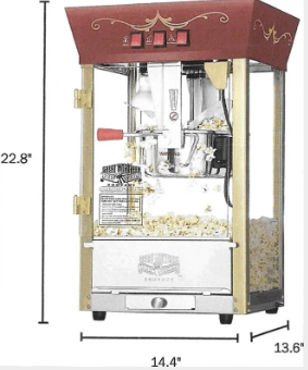 Popcorn machine rental service