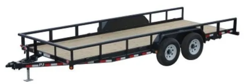 Flatbed utility trailer rental service