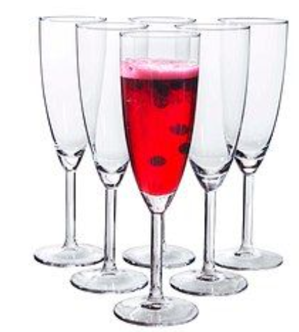 Champagne flutes party rental set