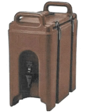 Brown beverage dispenser for rental