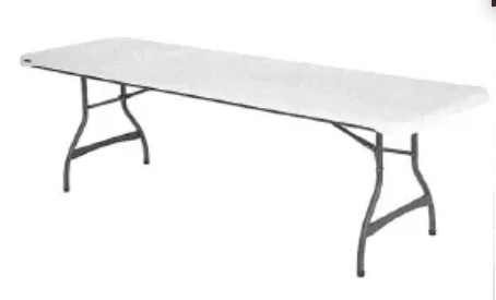 Rectangular folding event table