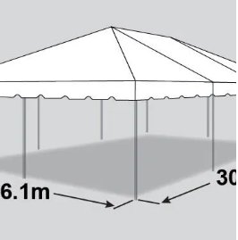 Large party tent rental dimensions