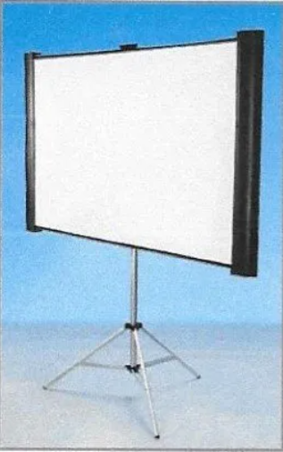 Projector screen on tripod stand