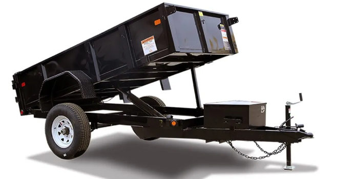 Black utility trailer equipment rental