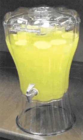 Yellow beverage dispenser for events