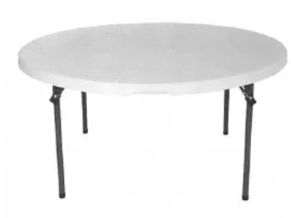 Round folding table for events