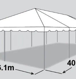 Large outdoor rental tent