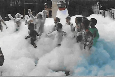 Kids enjoying foam party rental