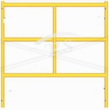 Yellow construction site safety railing