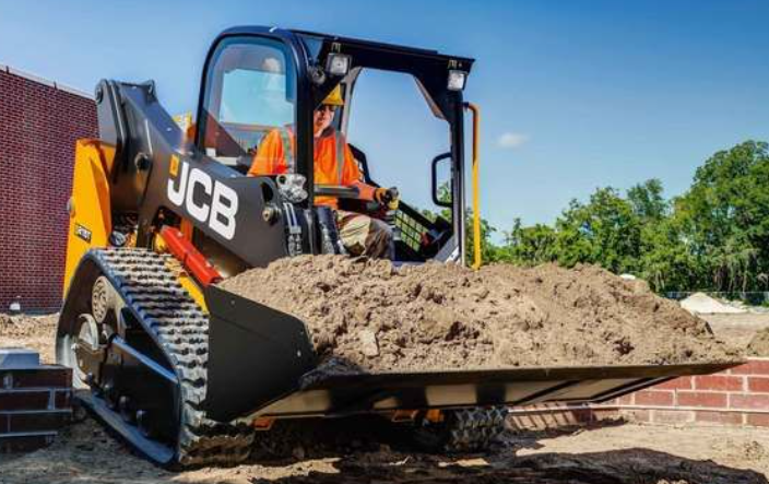 Bulldozer moving dirt on-site