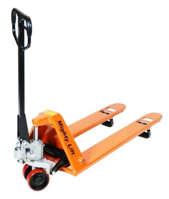 Orange pallet jack equipment rental