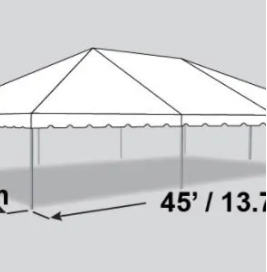 Large white event tent rental