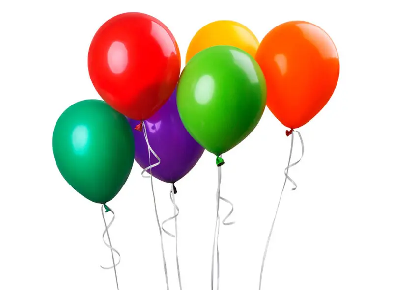 Colorful helium balloons rental