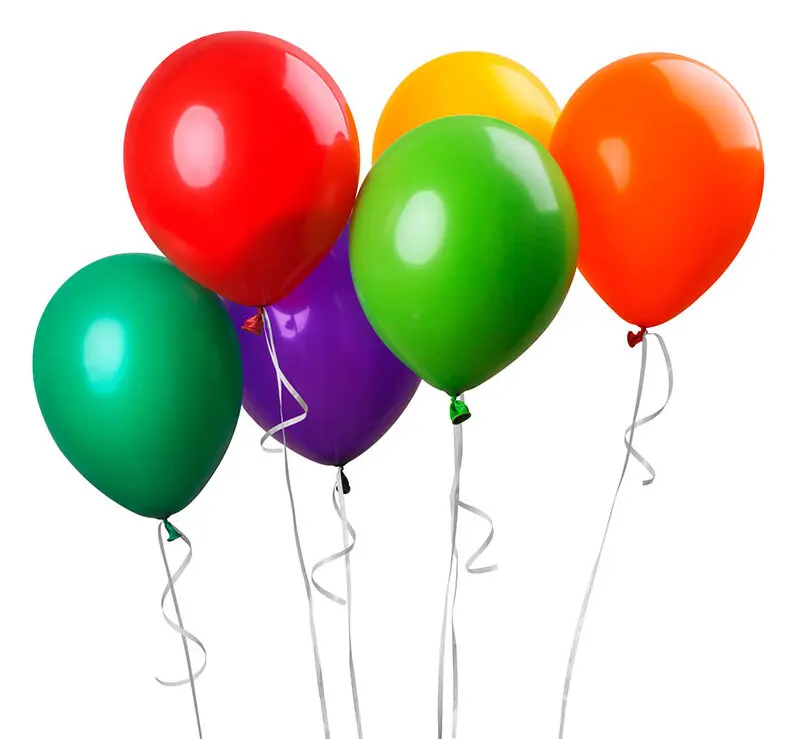 Colorful helium balloons rental