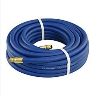 Blue industrial hose rental equipment