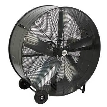 Industrial rental fan with wheels