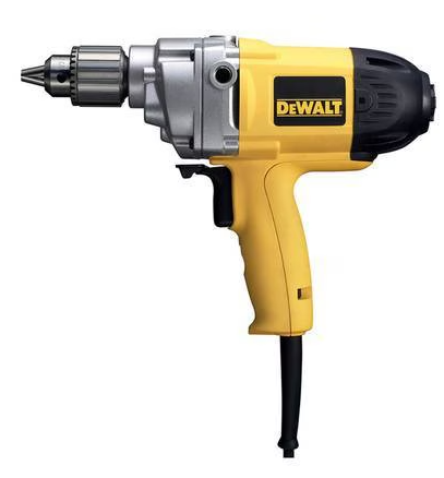 Yellow DeWalt electric drill rental