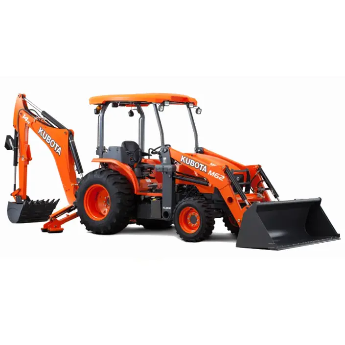 Kubota Backhoe M62-TLB 46HP, 14' Dig, 7' Front Bucket, 12" or 24" Dirt Tooth Bucket
