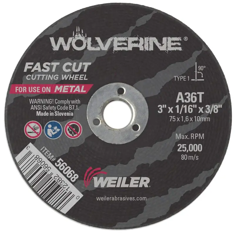 BLADE KIT, 5 EACH BLADES,  3" X 1/16" X 3/8"  T-1 FOR METAL INCLUDES INSTALLATION TOOL KIT  MAX RPM 25,000