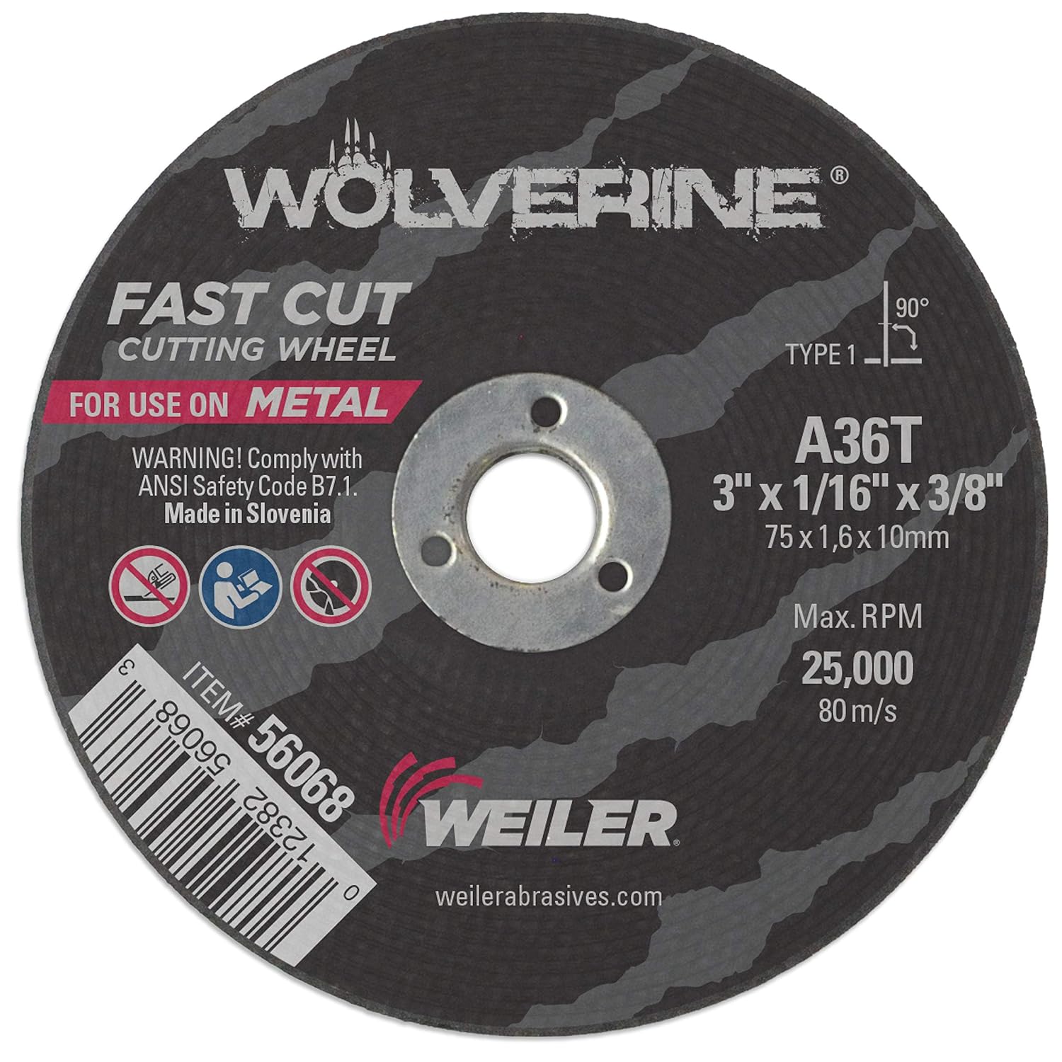 BLADE KIT, 5 EACH BLADES,  3" X 1/16" X 3/8"  T-1 FOR METAL INCLUDES INSTALLATION TOOL KIT  MAX RPM 25,000